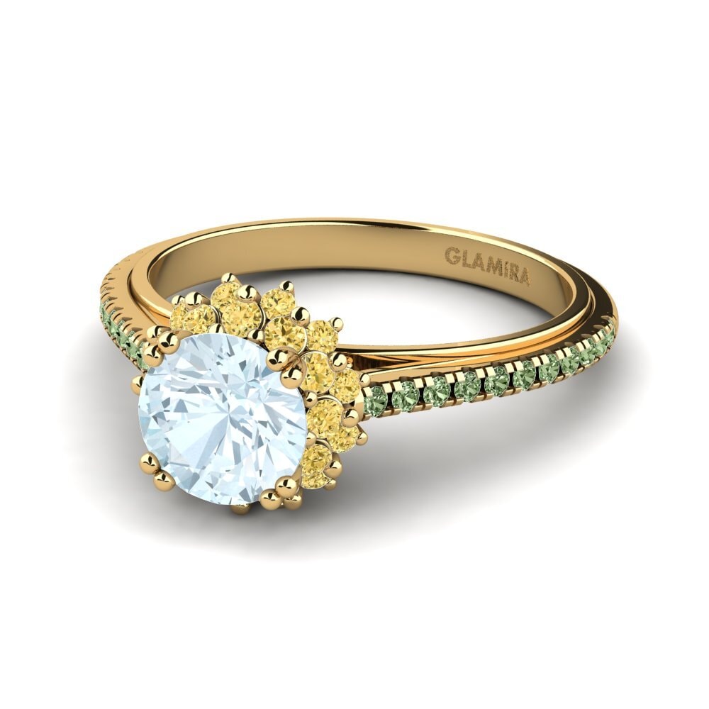 Aquamarine Engagement Ring Daffney 1.0 crt