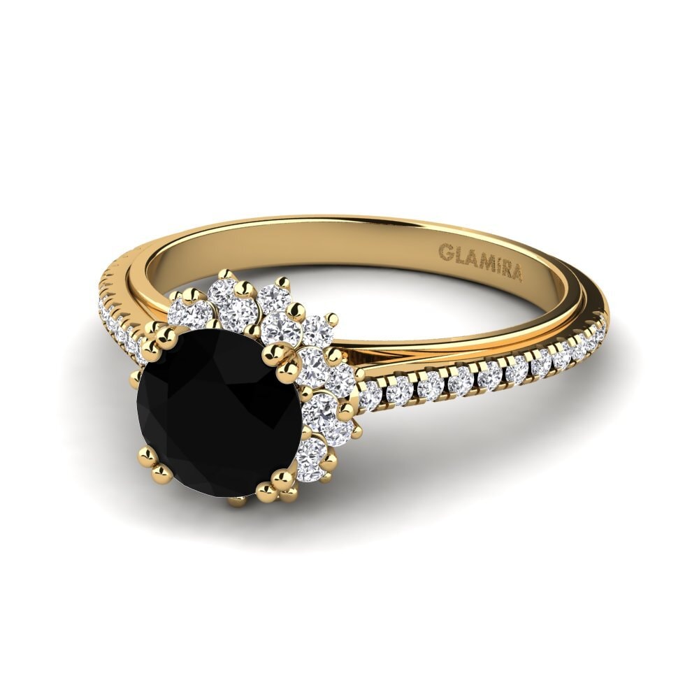 Black Diamond Engagement Ring Daffney 1.0 crt