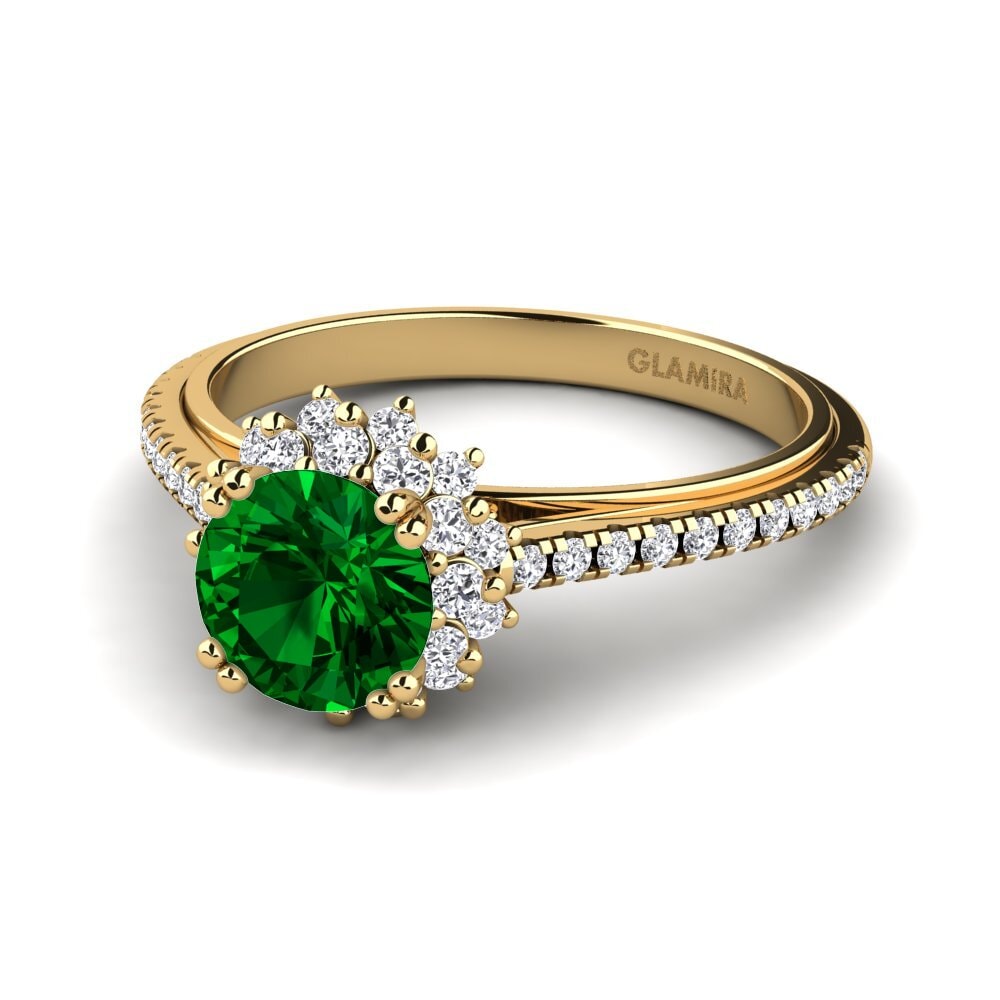 Green Zirconia Engagement Ring Daffney 1.0 crt
