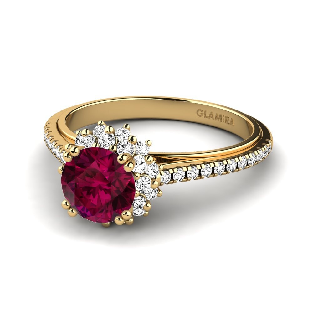 Đá Rhodolite Nhẫn đính hôn Daffney 1.0 crt