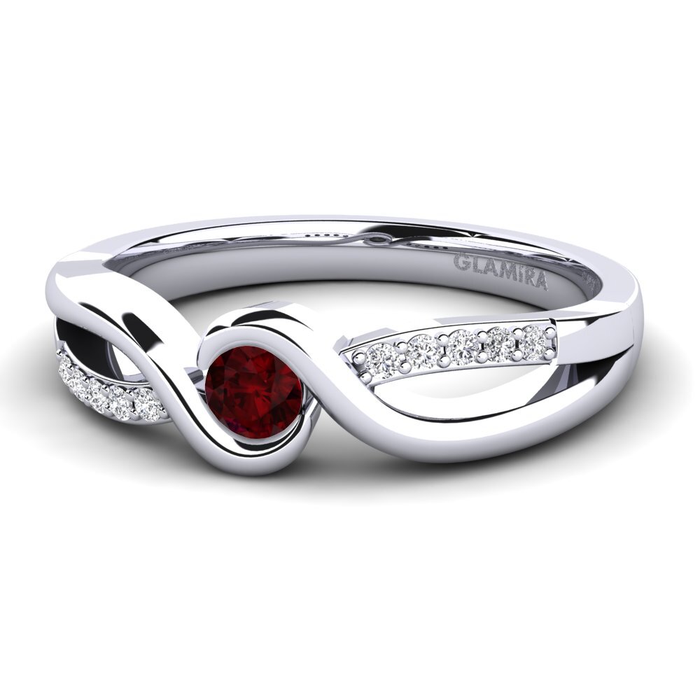 Garnet Engagement Ring Dahlia