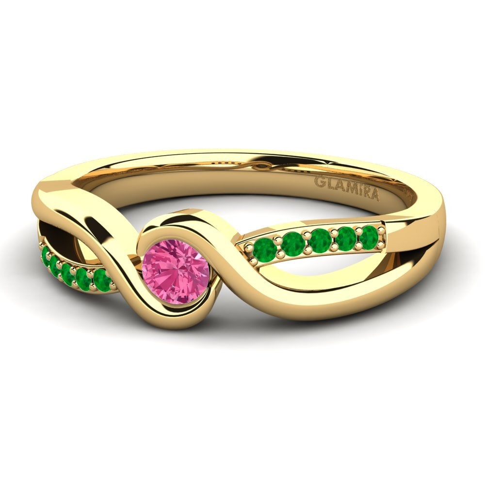 14K Yellow Gold Engagement Ring Dahlia