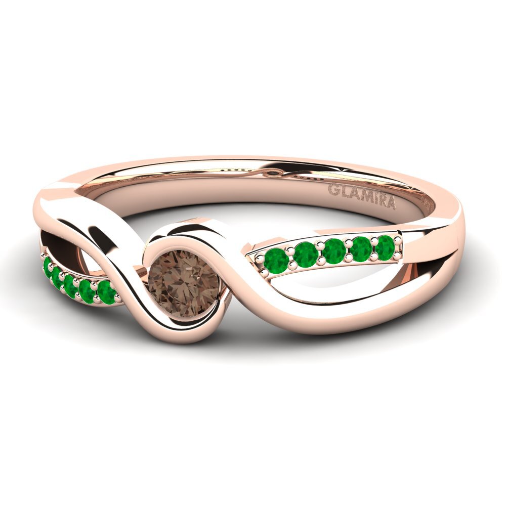14ct Rose Gold Engagement Ring Dahlia