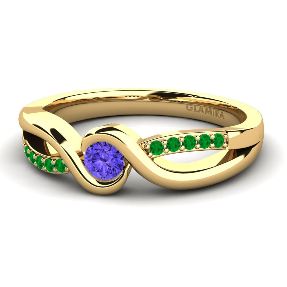 9k Yellow Gold Engagement Ring Dahlia