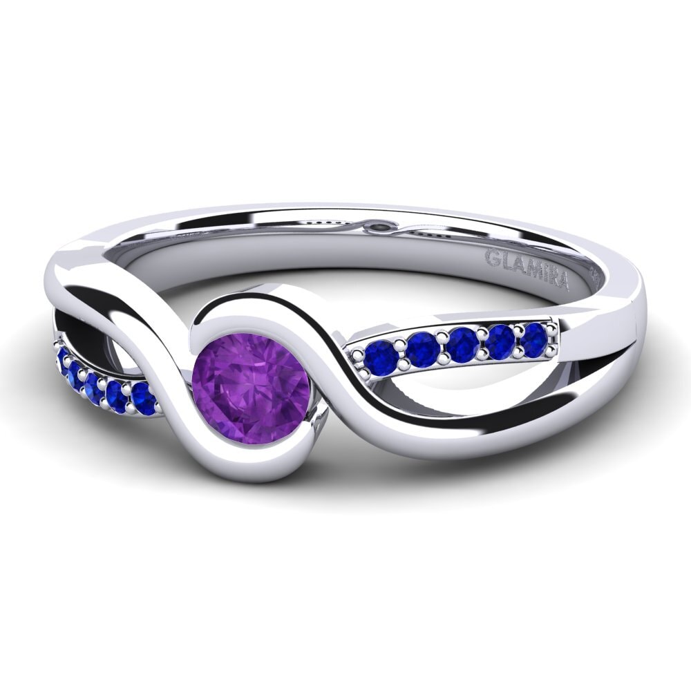 Amethyst Engagement Ring Dahlia 0.25crt
