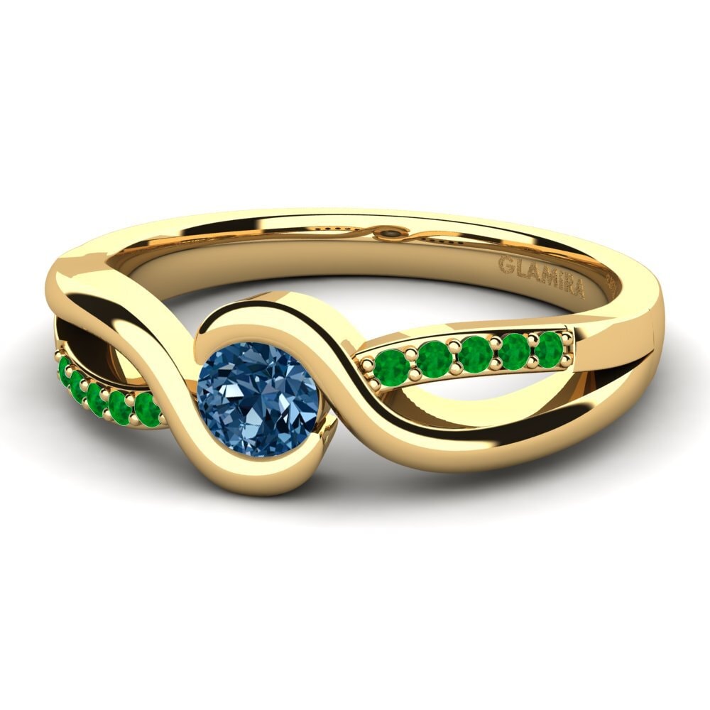 14k Yellow Gold Engagement Ring Dahlia 0.25crt