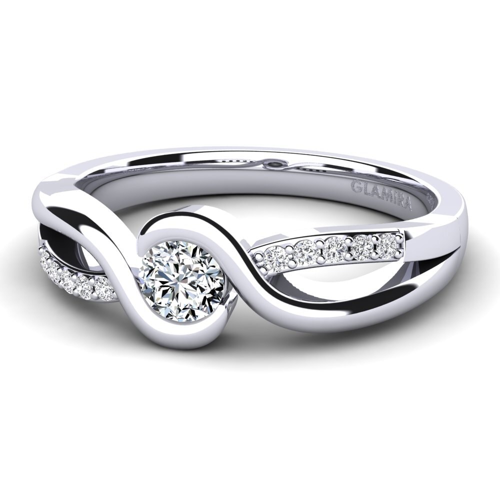 Circonita Anillo de compromiso Dahlia 0.25crt