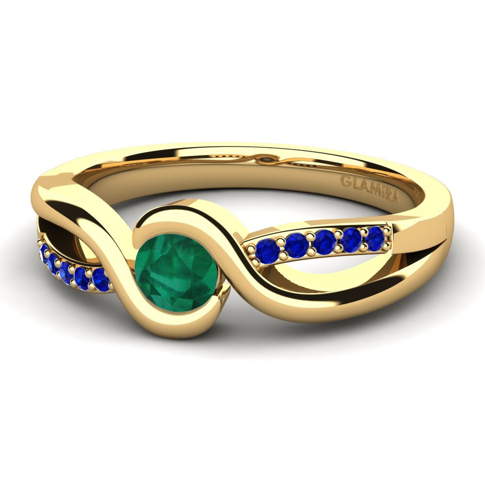 14K Yellow Gold Engagement Ring Dahlia 0.25crt