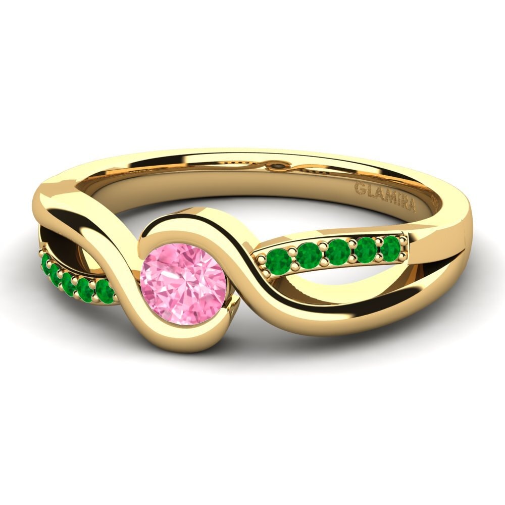 9k Yellow Gold Engagement Ring Dahlia 0.25crt