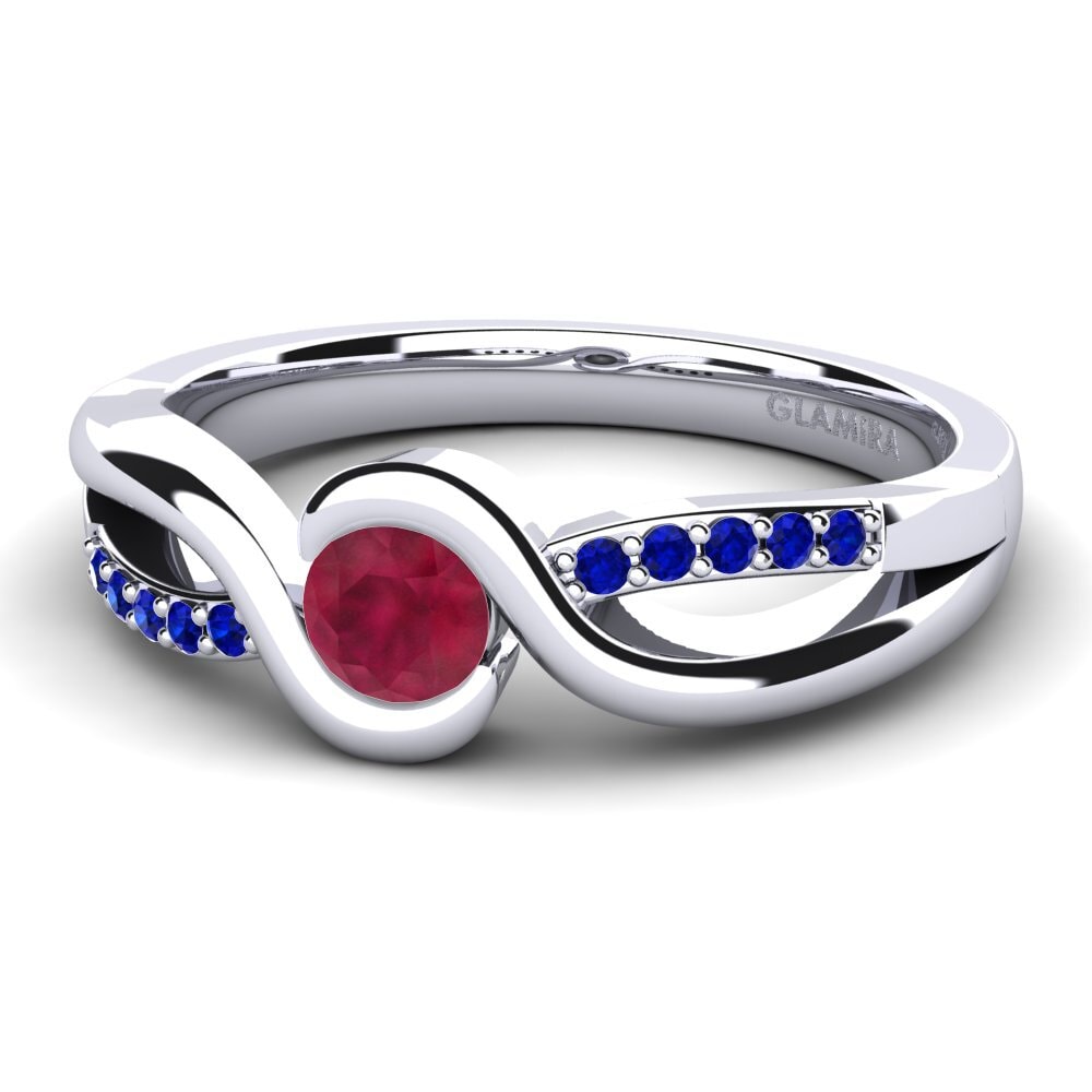 Ruby Engagement Ring Dahlia 0.25crt