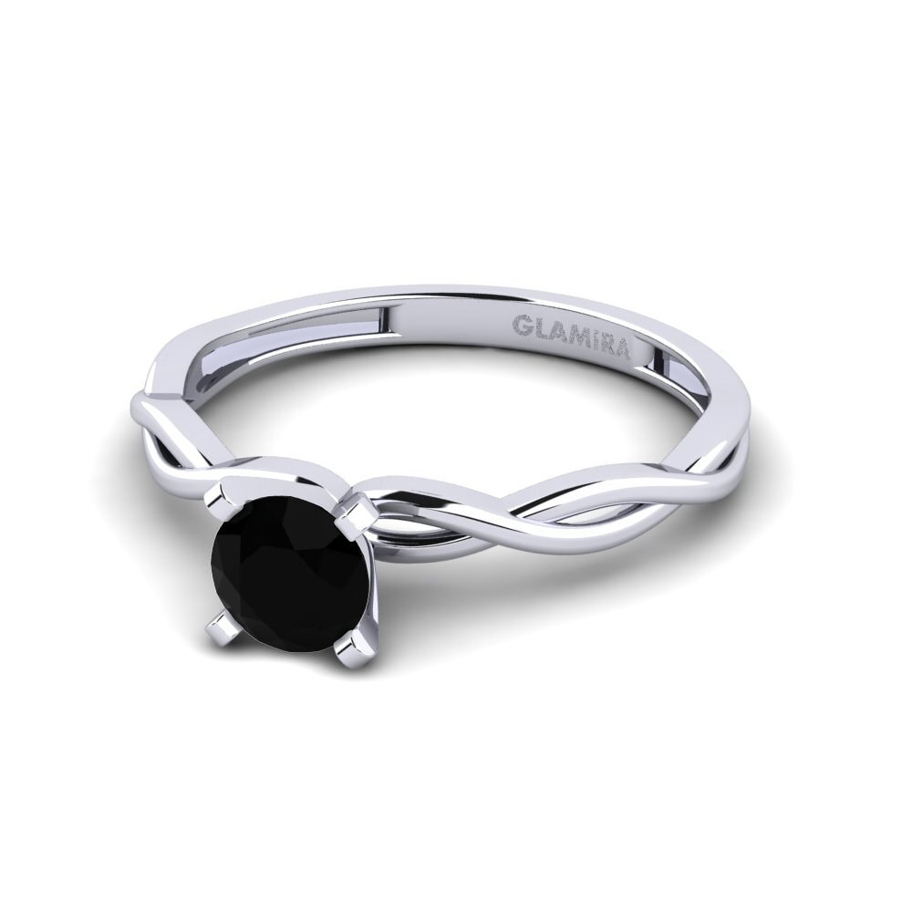Diamante Negro Anillo de compromiso Despiteously
