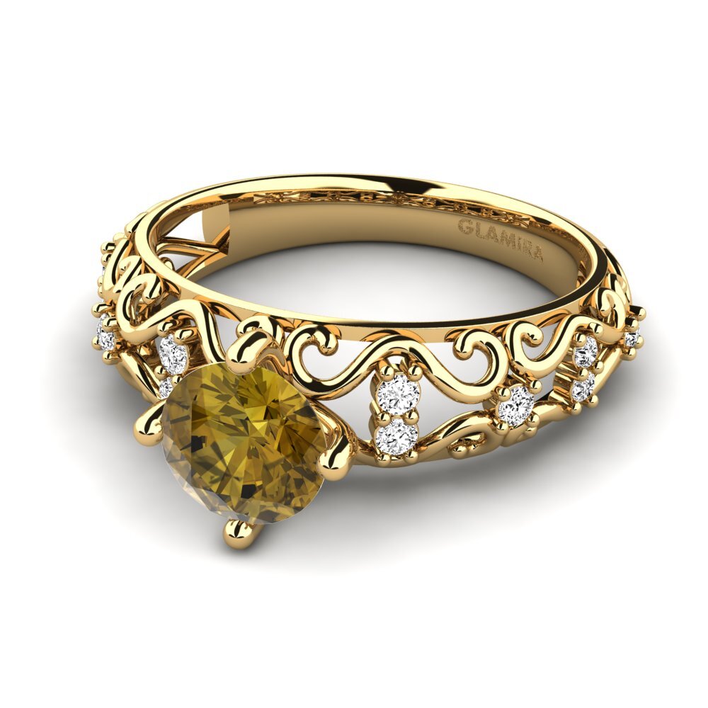 Circón Marrón Anillo de compromiso Ebba