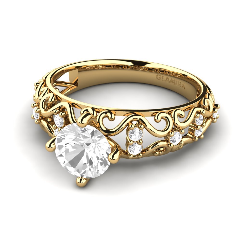 Zafiro blanco Anillo de compromiso Ebba