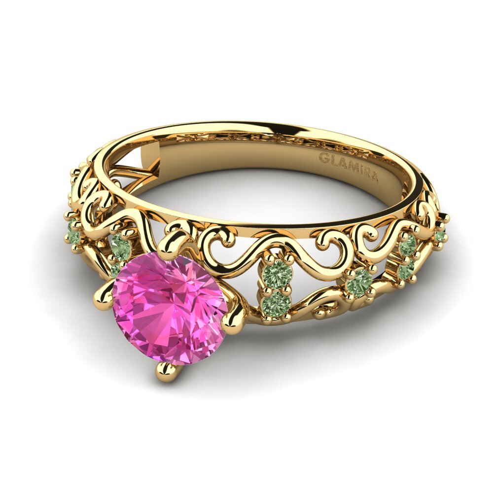 Pink Topaz Engagement Ring Ebba