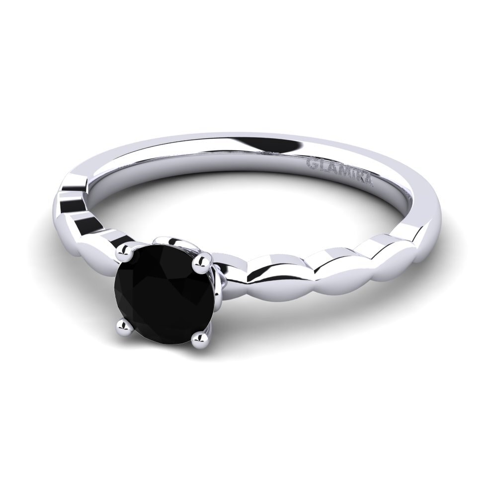 黑鑽石 訂婚戒指 Effie 0.5 crt