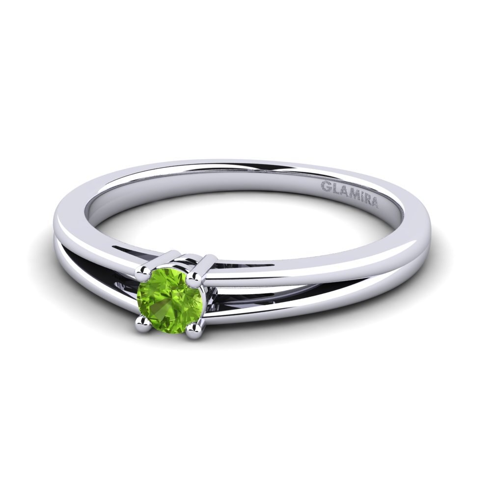 Peridot Engagement Ring Ellie 0.16 crt
