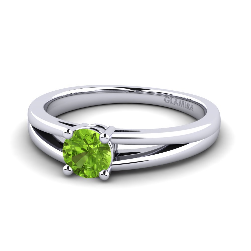 Peridot Engagement Ring Ellie 0.5 crt