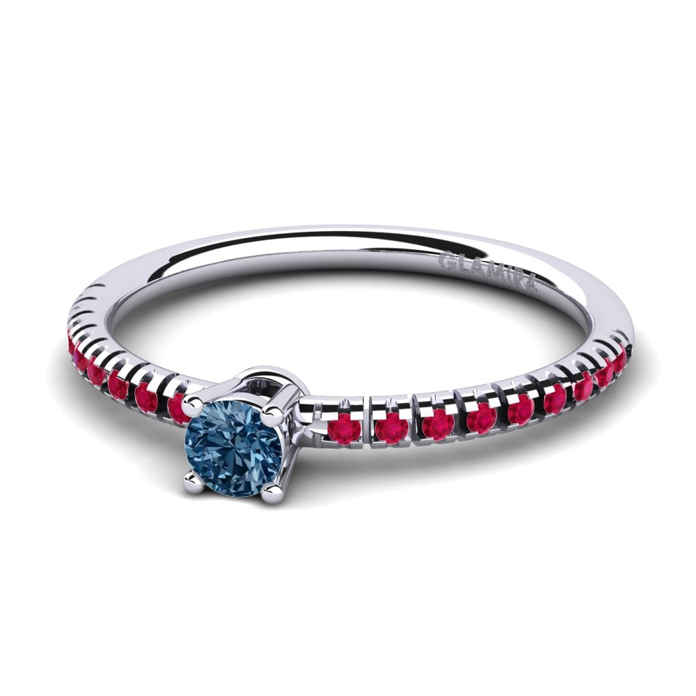 Blue Diamond Engagement Ring Empire