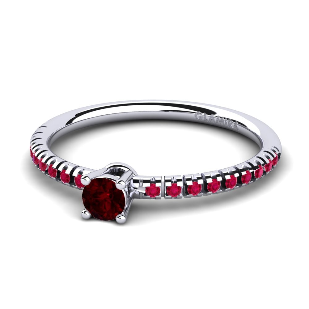 Garnet Engagement Ring Empire
