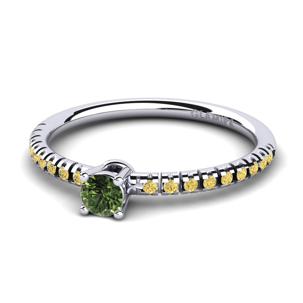 Green Sapphire Engagement Ring Empire