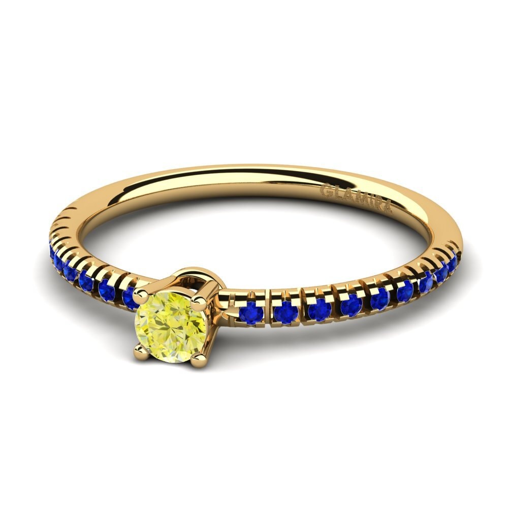 14K Yellow Gold Engagement Ring Empire