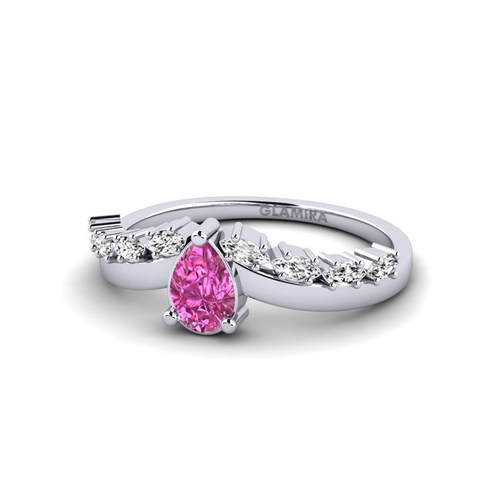 Topacio Rosa Anillo de compromiso Eschati