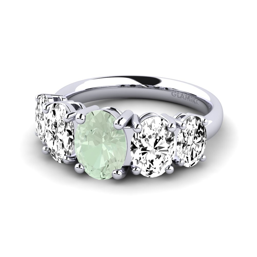 Green Amethyst Engagement Ring Esmarie