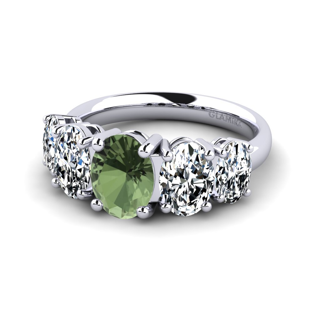Green Sapphire Engagement Ring Esmarie