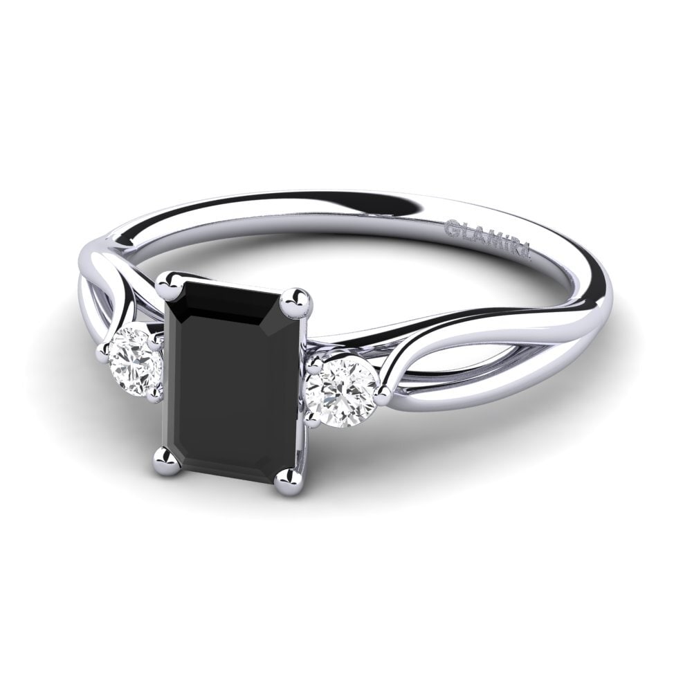 Black Diamond Engagement Ring Gaynelle
