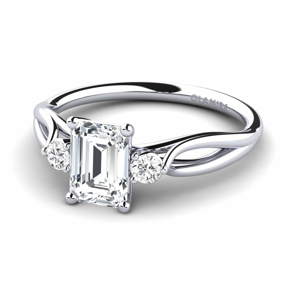 White Zircon Engagement Ring Gaynelle