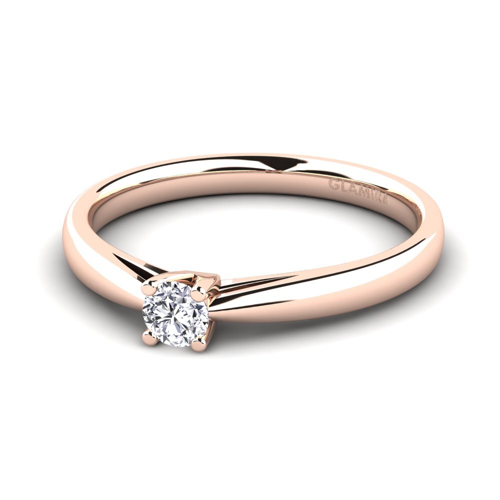 18ct Rose Gold Lab Grown Diamond Women's Ring Grace 0.16 crt