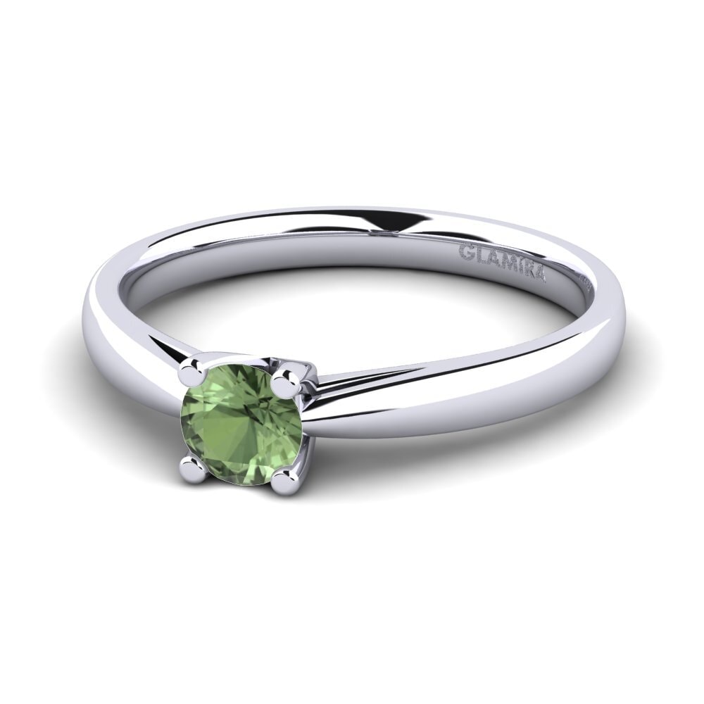 Zafiro Verde Anillo de compromiso Grace