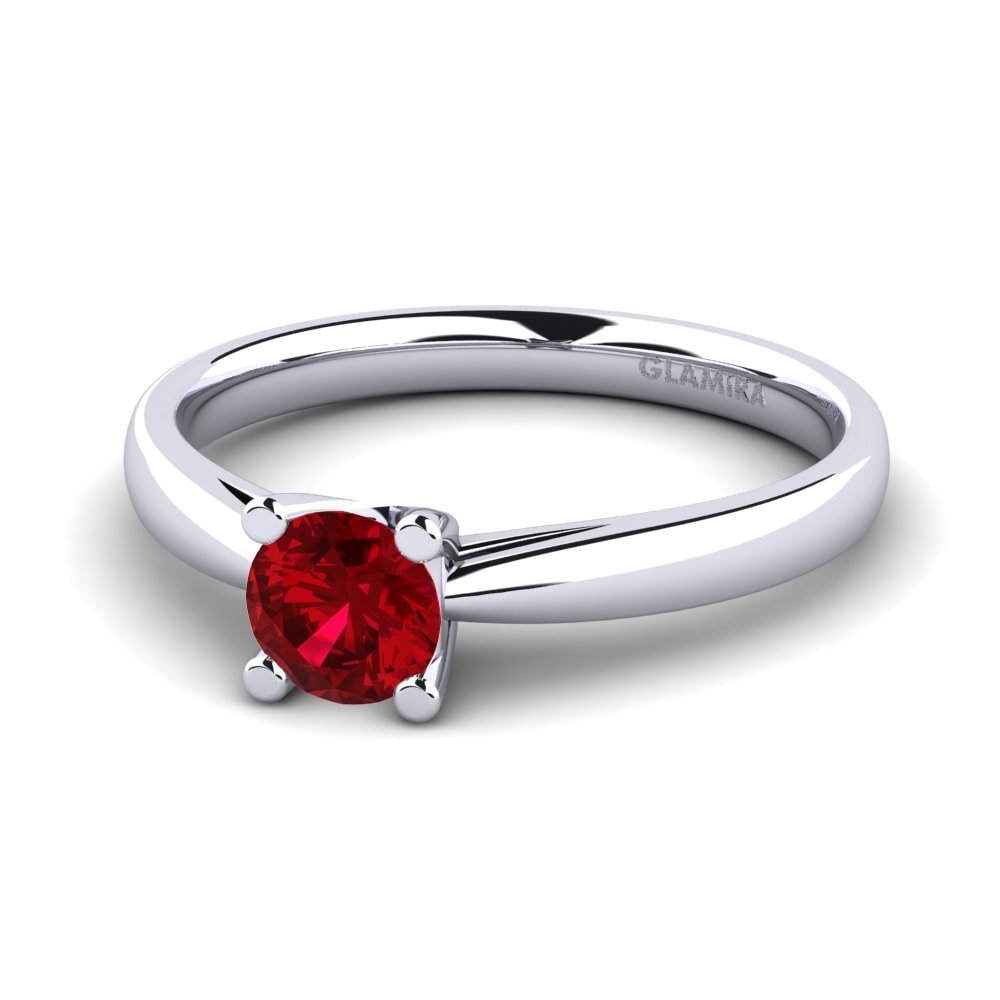 Red Zirconia Engagement Ring Grace 0.5 crt