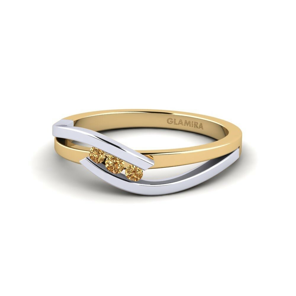 18K Geel & Wit Goud Verlovingsring Gratia