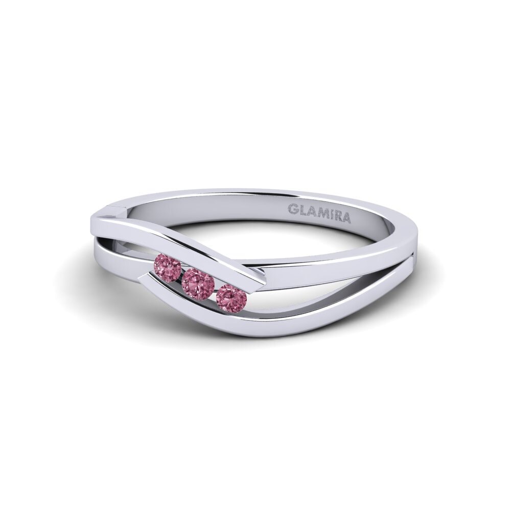 9ct White Gold Rhodolite Garnet Engagement Ring Gratia