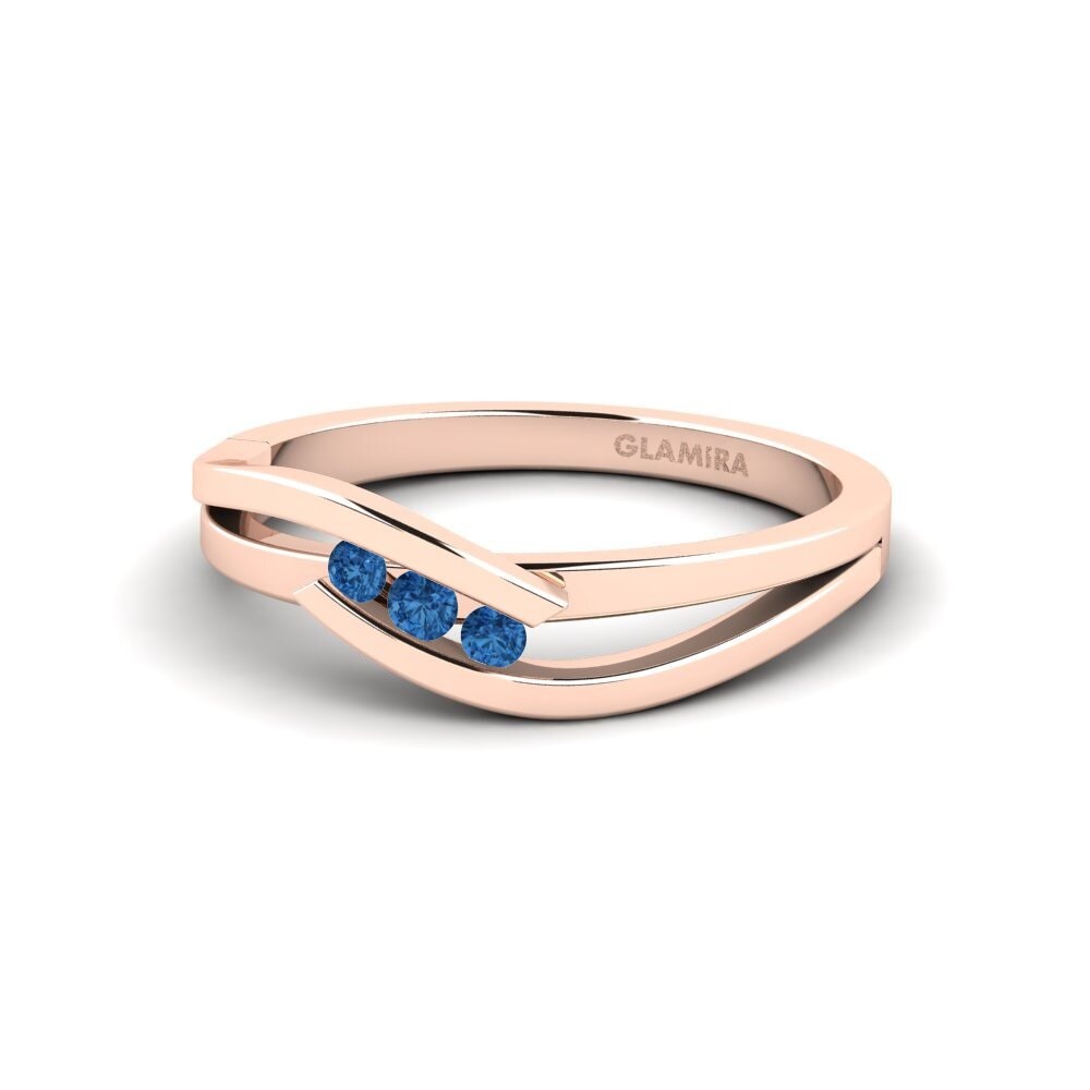 Dark Blue Zirconia Engagement Ring Gratia