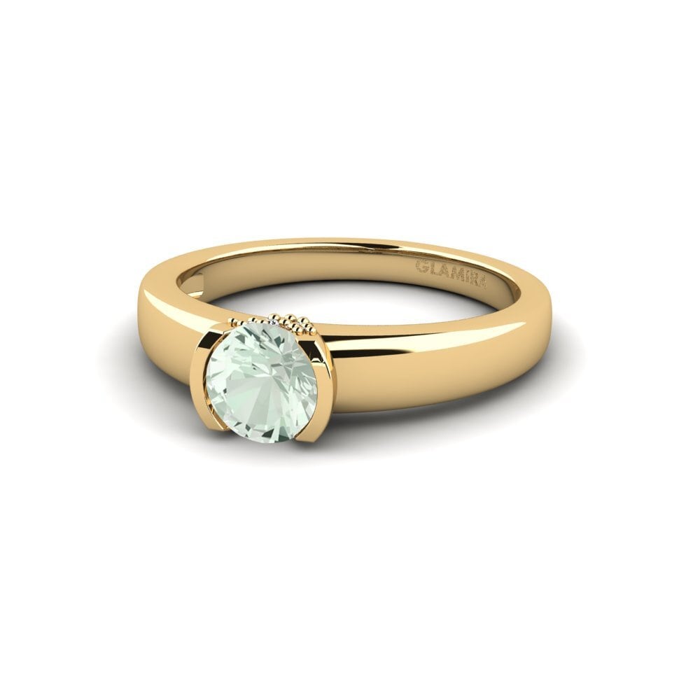 Grüner Amethyst Verlobungsring Gwen