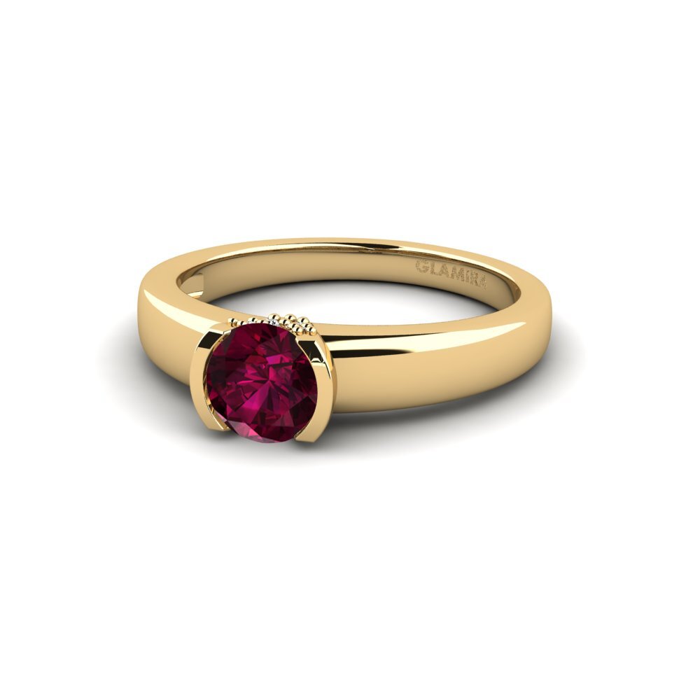 Granate Rhodolite Anillo de compromiso Gwen