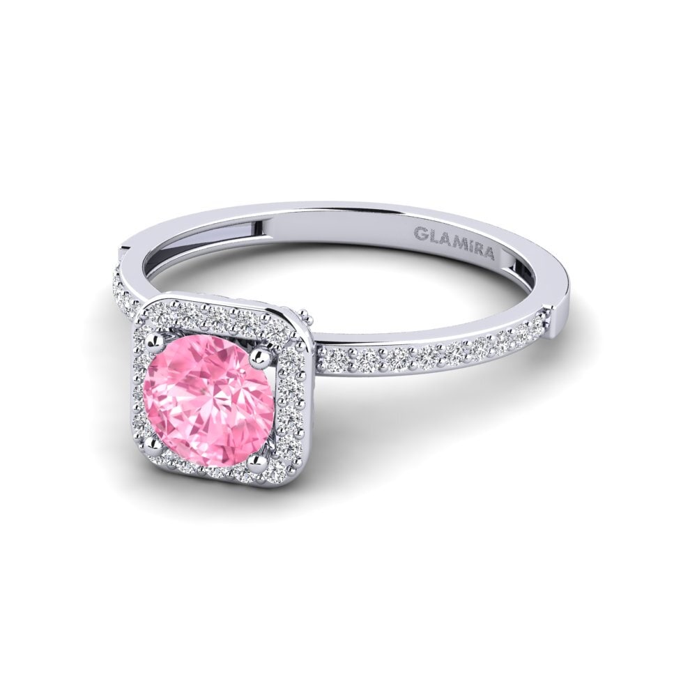 Zafiro Rosado Anillo de compromiso Hydrogenation