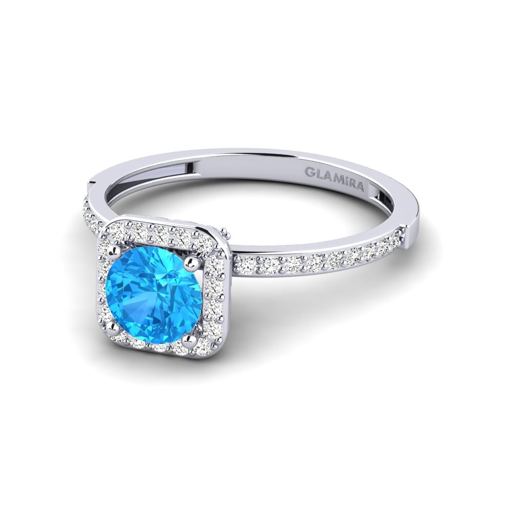 Blue Topaz Engagement Ring Hydrogenation