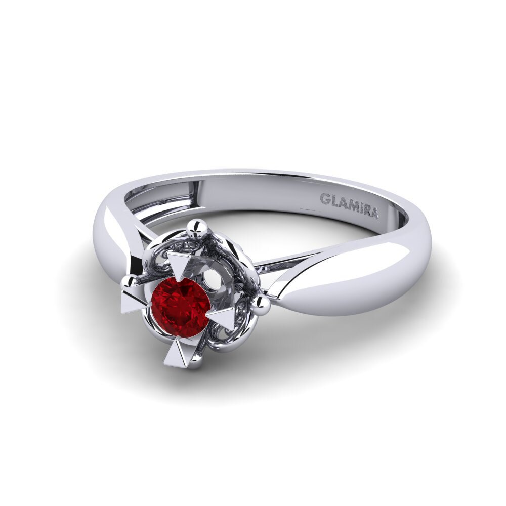 Red Zirconia Engagement Ring Indifferently