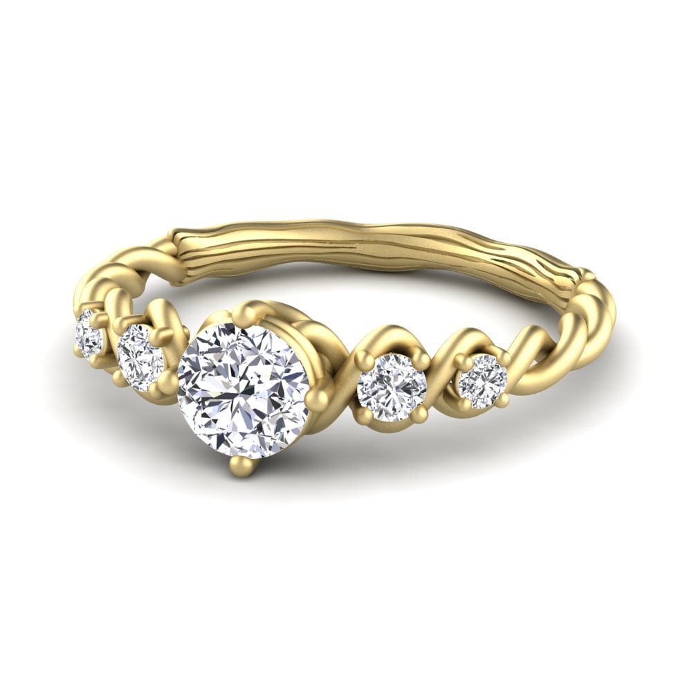 Oro Giallo 750 Anello di fidanzamento Janiecere