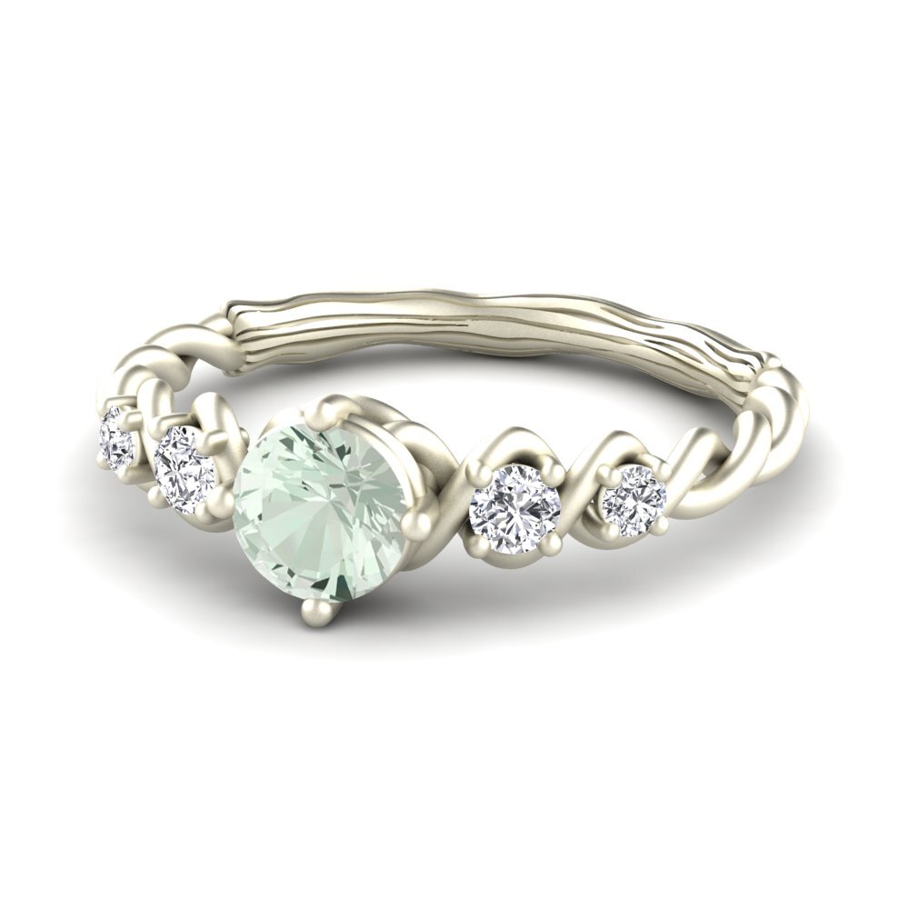 Green Amethyst Engagement Ring Janiecere
