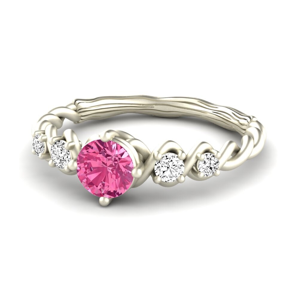 Tourmaline Rose Bague de fiançailles Janiecere