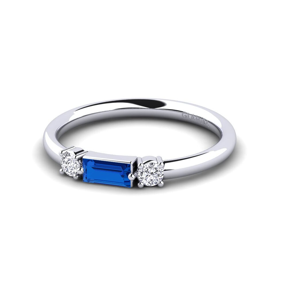 Zircone Blu Scuro Anello da donna Jayendra
