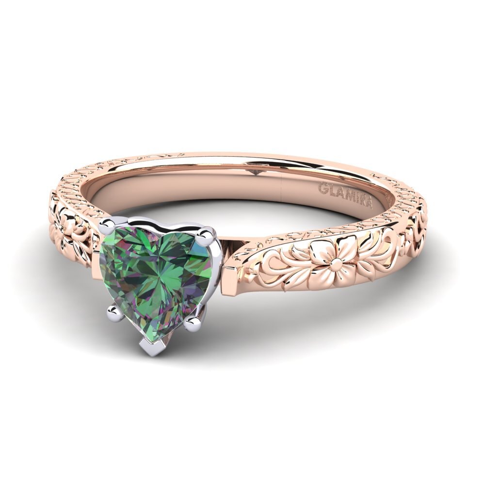 9ct Rose & White Gold Mystic Topaz Women's Ring Joanna