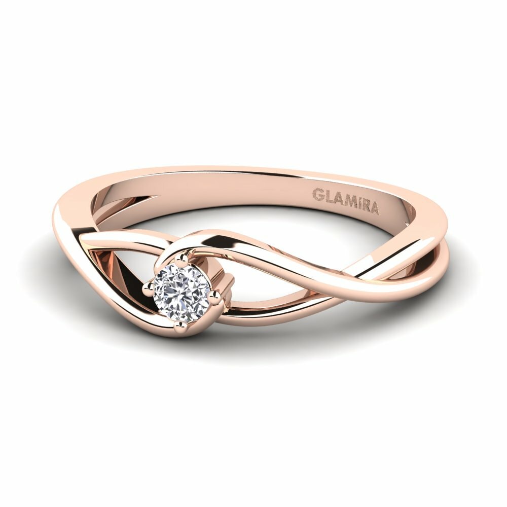 14k Rose Gold Engagement Ring Joy 0.1crt