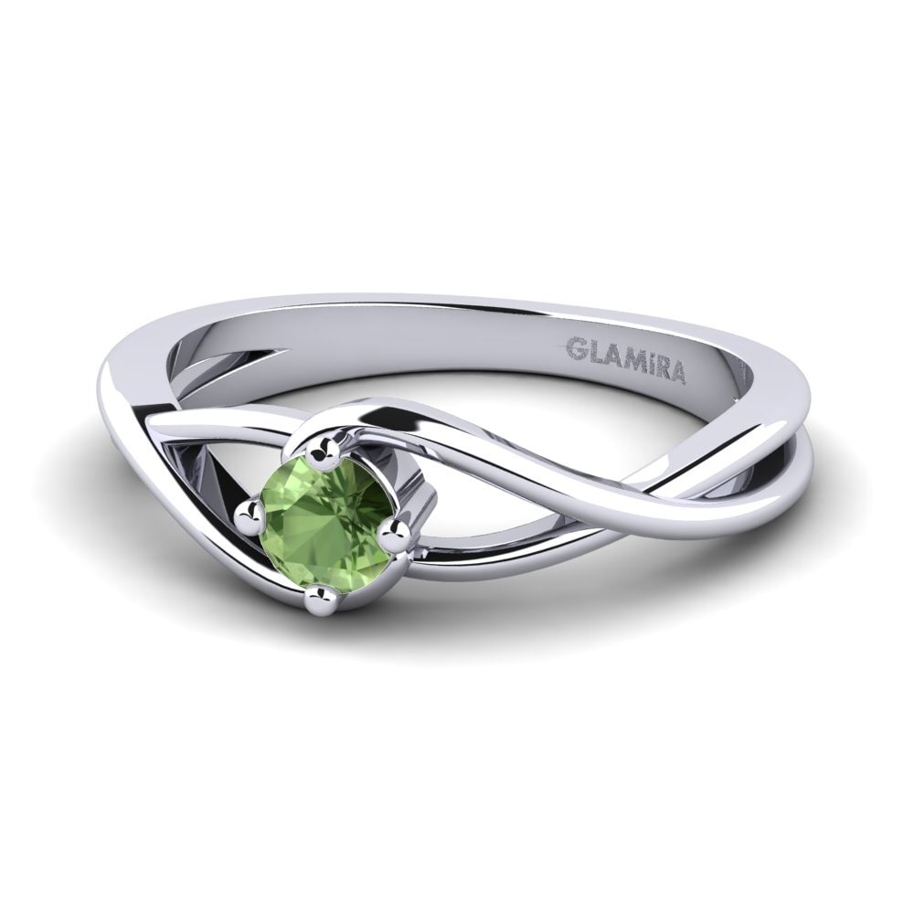 Green Sapphire Engagement Ring Joy 0.25crt