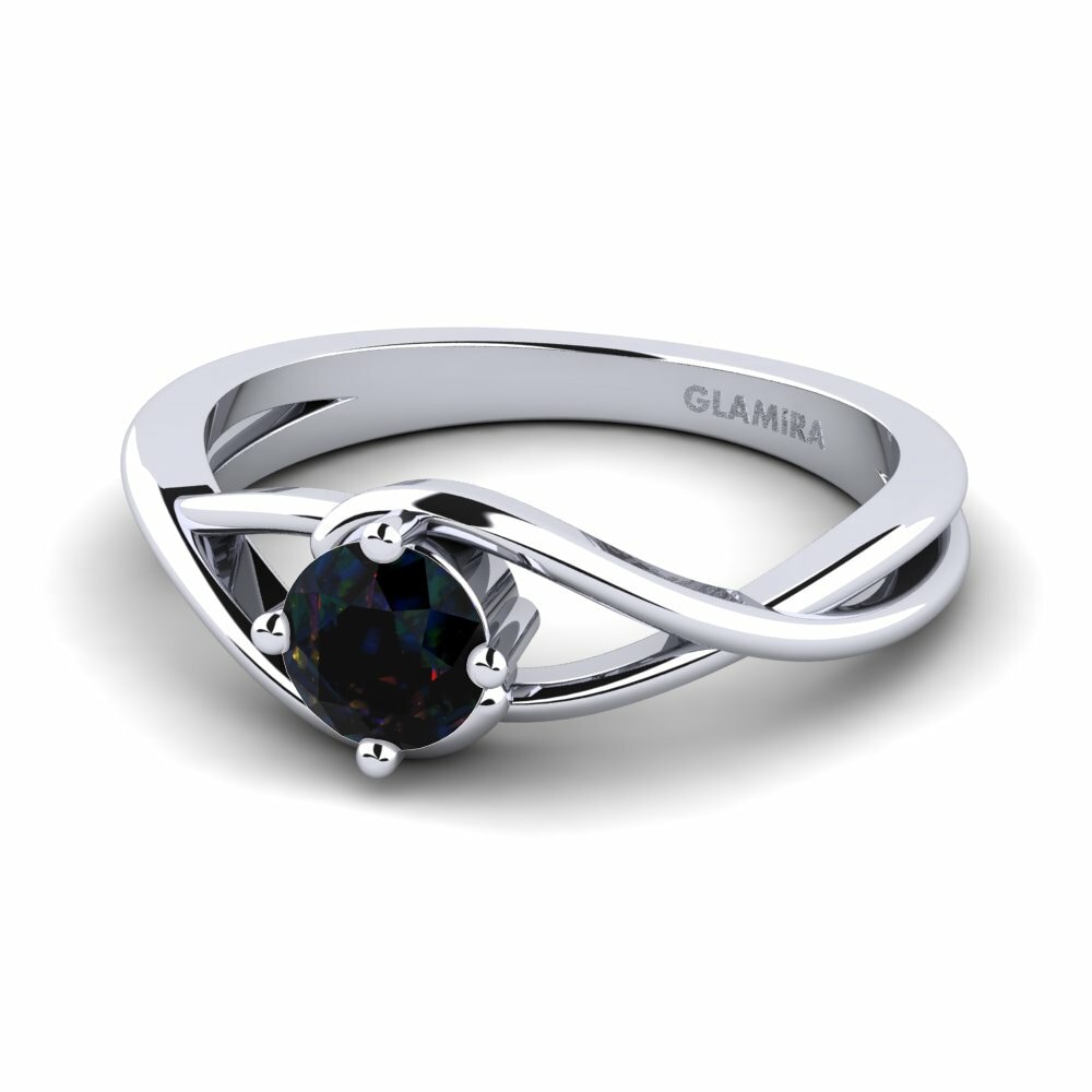 Black Opal Engagement Ring Joy 0.5crt