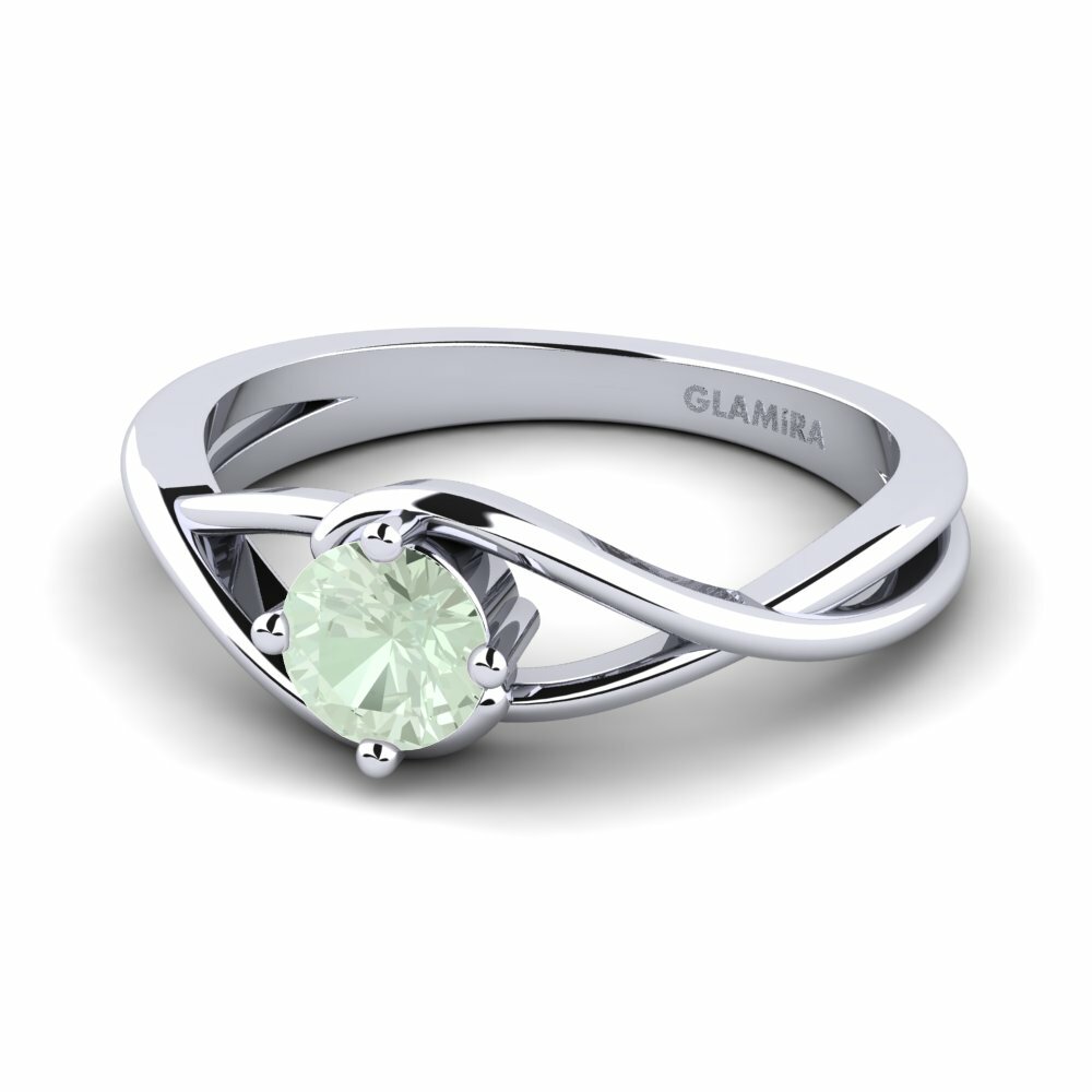 Green Amethyst Engagement Ring Joy 0.5crt